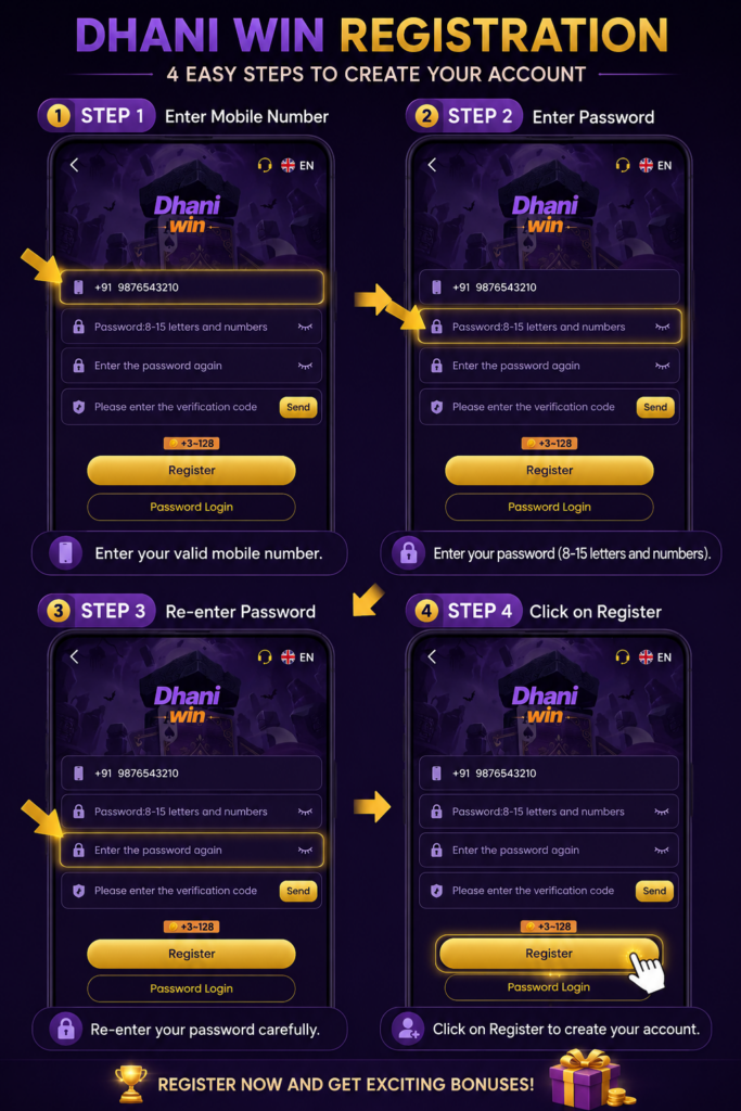 HOW TO REGISTER IN DHANI WIN 